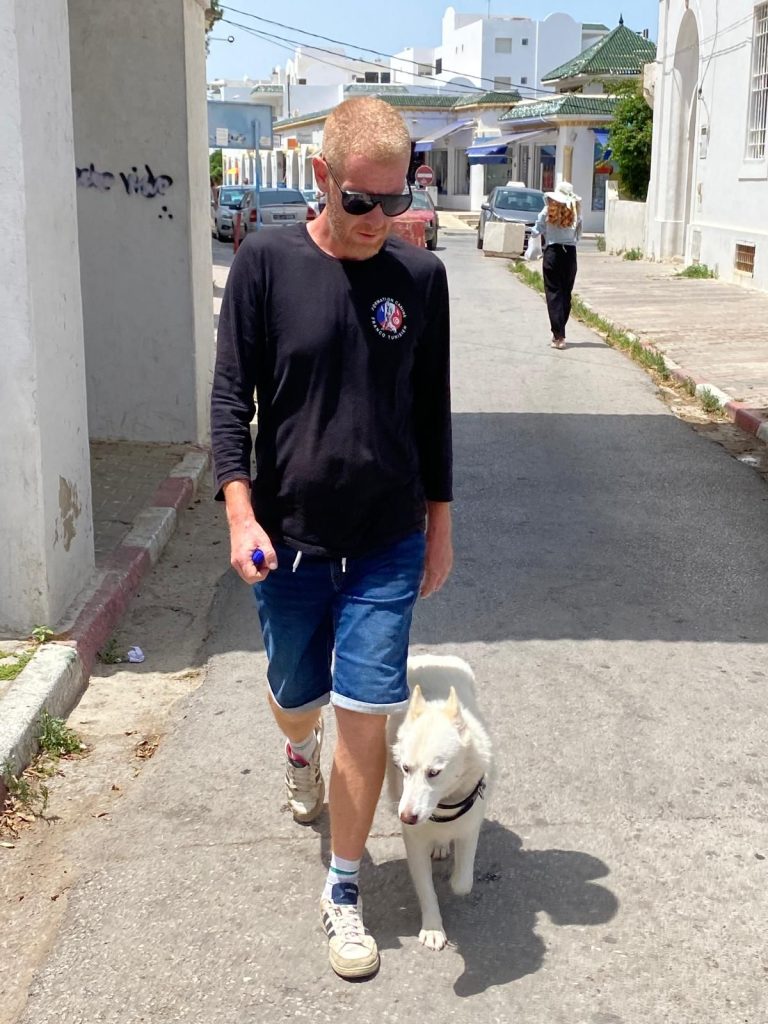 rééducation canine en public